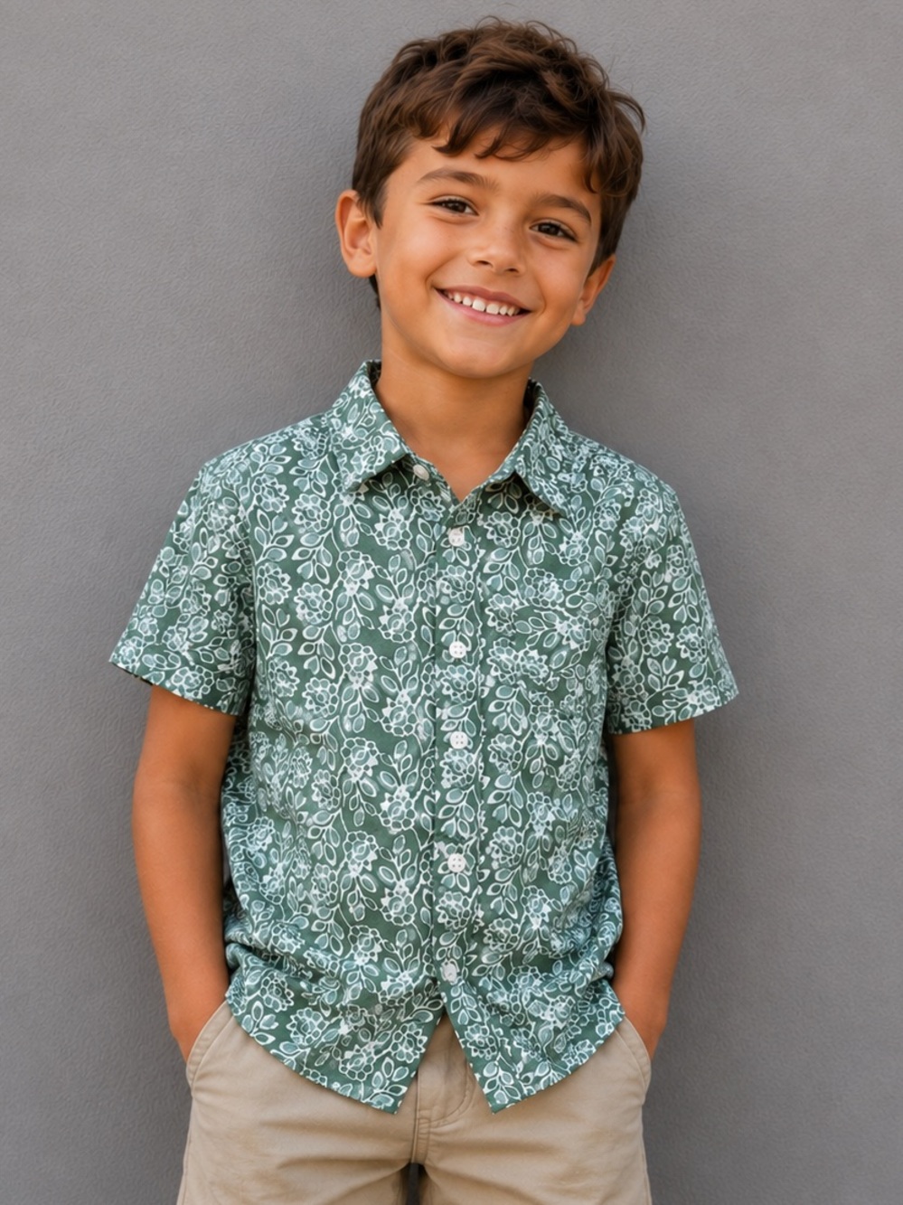 J Crew Kids Floral Boy Shirt